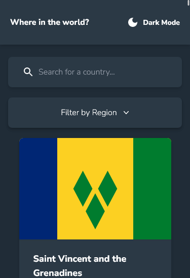 Countries API App Project Screenshot